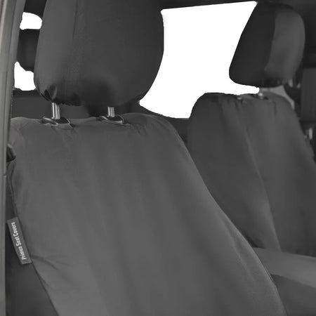 Ford Ranger front seat covers, dark fitted front seats with sculpted seat cushions